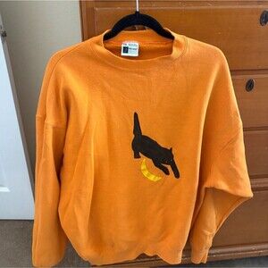 Halloween Sweatshirt Adult  With Cat and Moon Size  2XL